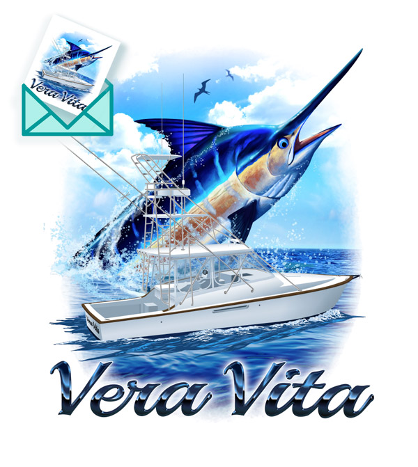 custom artwork for your boat, sportfish custom art